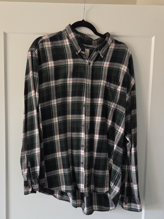 St. John's Bay Other - St. John's Bay Dark Green Plaid Flannel Button-Down Shirt